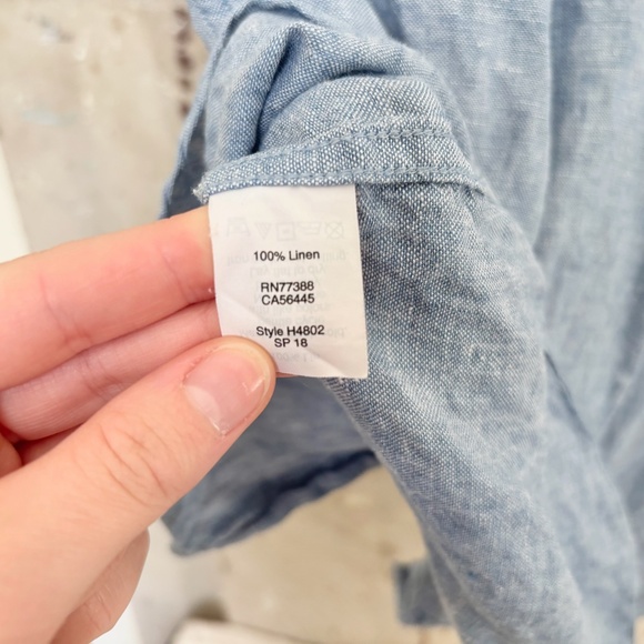 J Crew Short-Sleeve 100% Linen Shirt - Picture 4 of 4